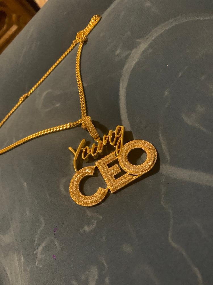 Young CEO Hustler Solid Icy Necklace - Customer Photo From Dorien Hooper