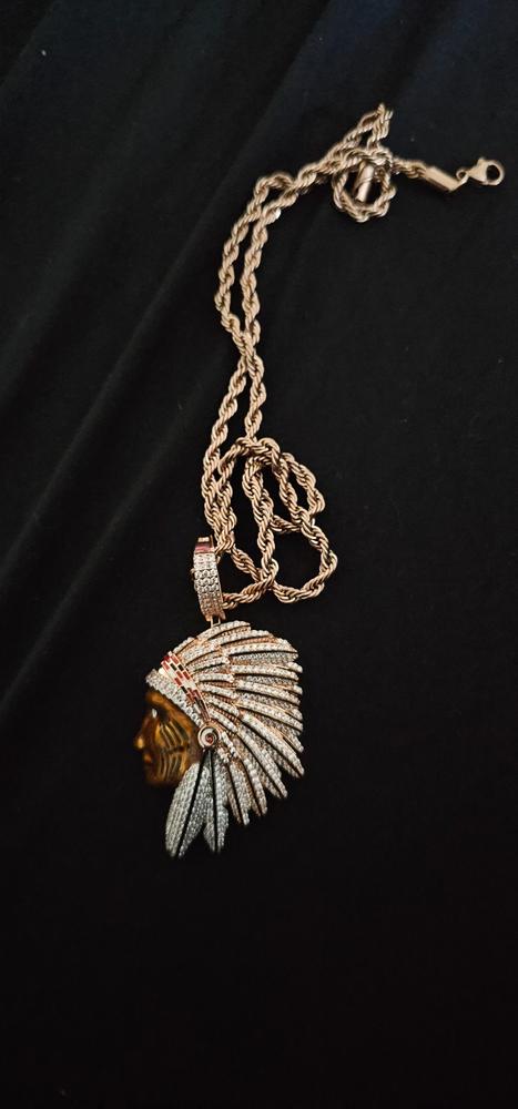 The Iced Indians Necklace - Customer Photo From chris l.