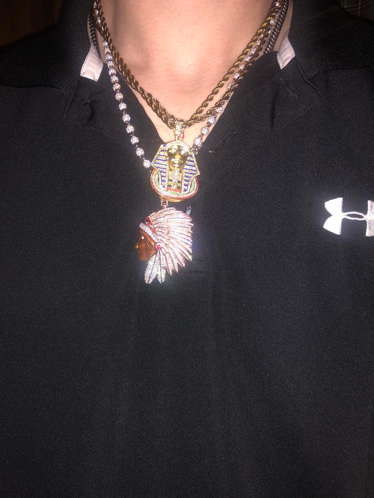 Iced Pharaoh Egypt Necklace - Customer Photo From Mike 