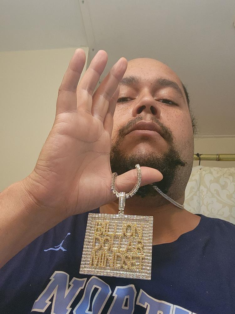 Baguette Billion Dollar Mindset Necklace - Customer Photo From Keith B.