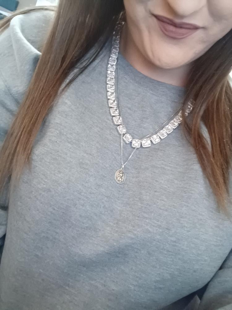 10mm Cuban Link Chain in White Gold - Customer Photo From Allyson A.