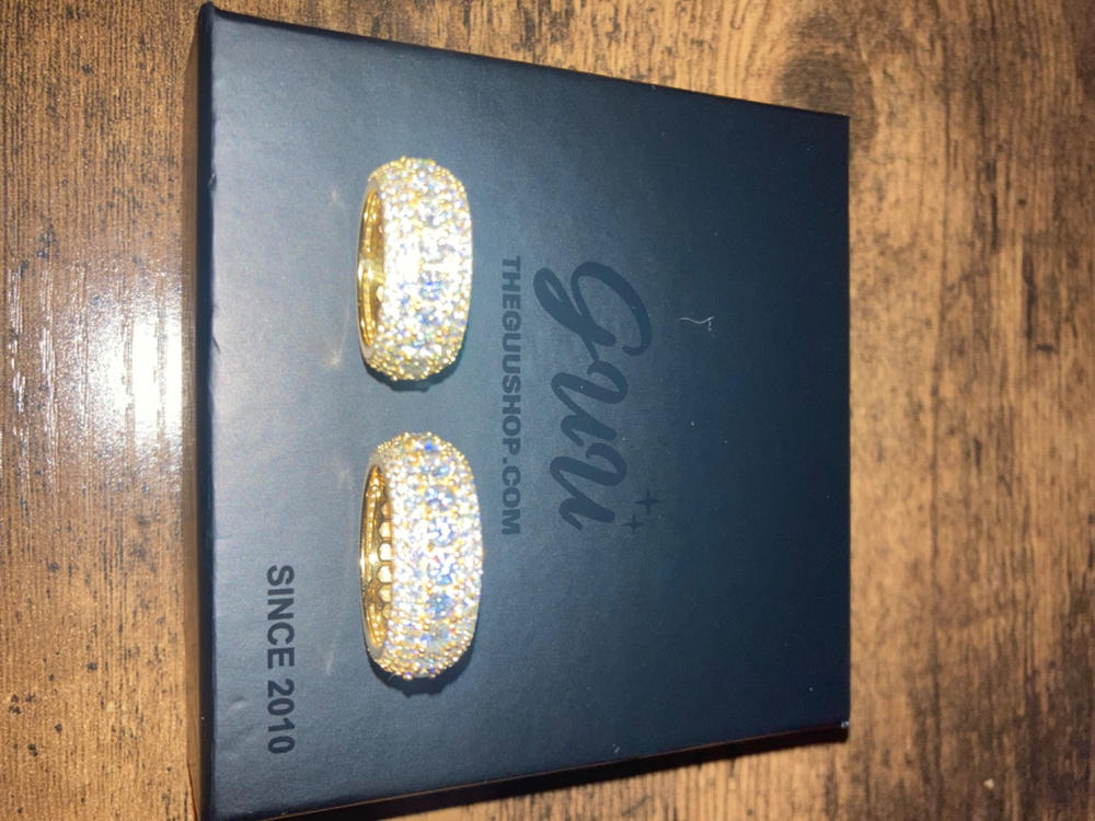 925S & VVS Moissanite Layered Diamond Ring 18K Gold - Customer Photo From Tre G.