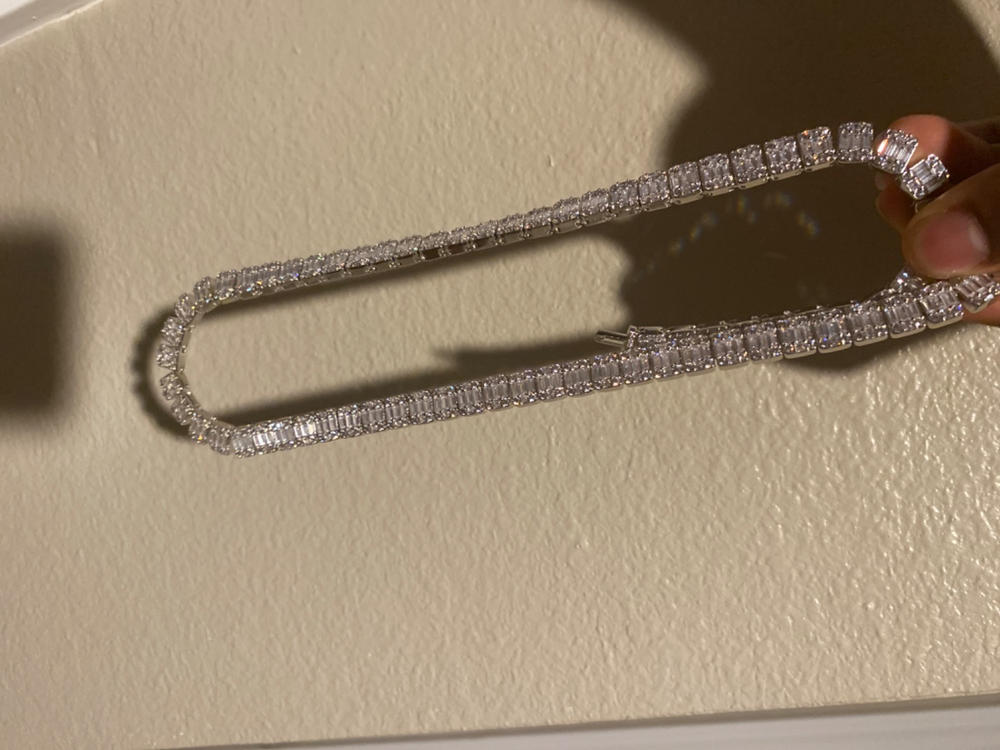 8mm Iced Square Baguette Tennis Chain - Customer Photo From nicolas d.