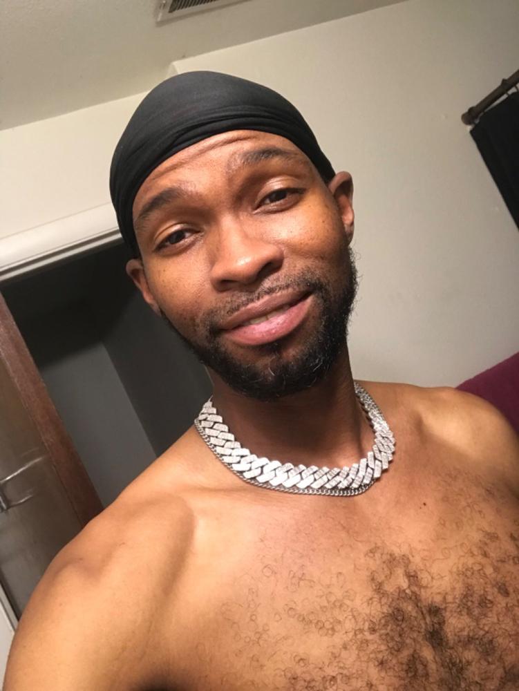 20mm Full Baguette Prong Cuban Chain - Customer Photo From Ray J.
