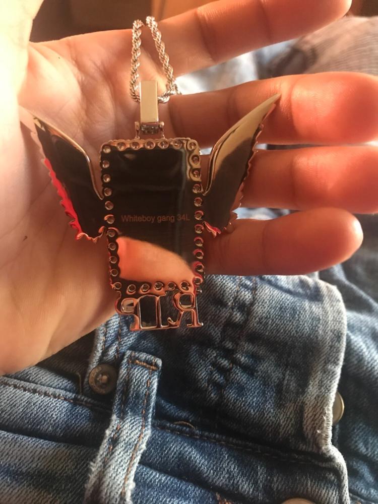 RIP WING 3D CUSTOM PICTURE PENDANT - Customer Photo From Dewune F.