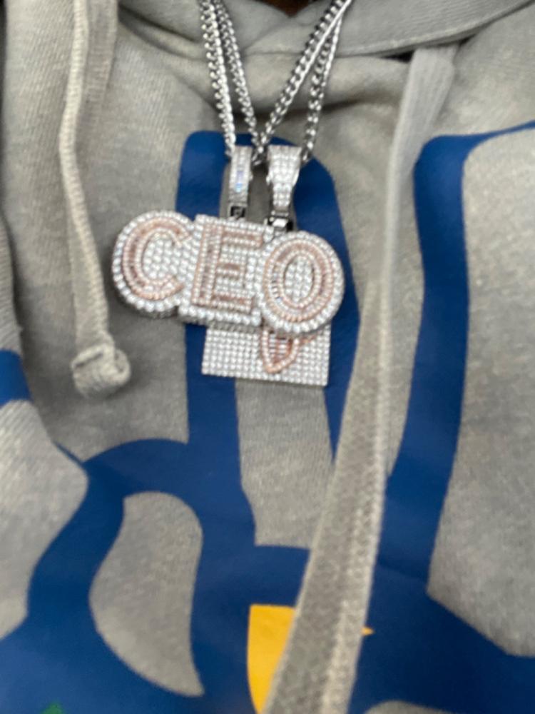 CEO Two Layer Baguette Iced Necklace - Customer Photo From Jason C.