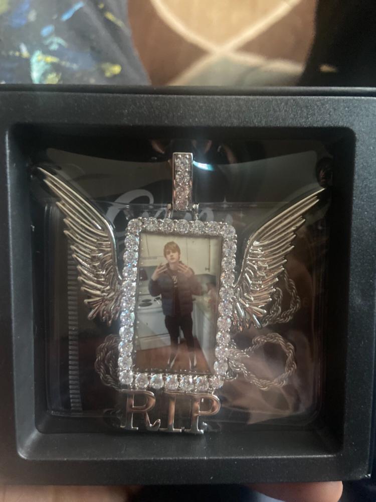 RIP WING 3D CUSTOM PICTURE PENDANT - Customer Photo From Dewune F.