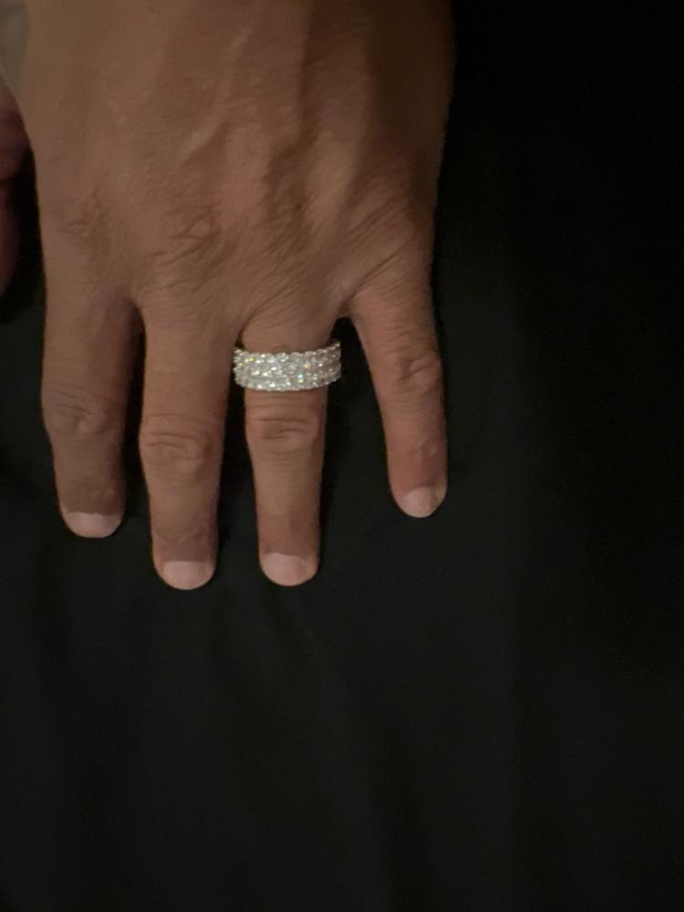 3 Row Eternity Ring - Customer Photo From Ezra H.