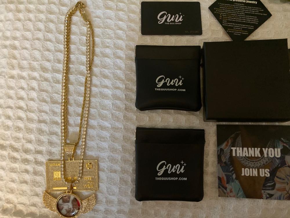 18K Gold-Plated Credit Card Bank card Iced Pendant - Customer Photo From ryan m.