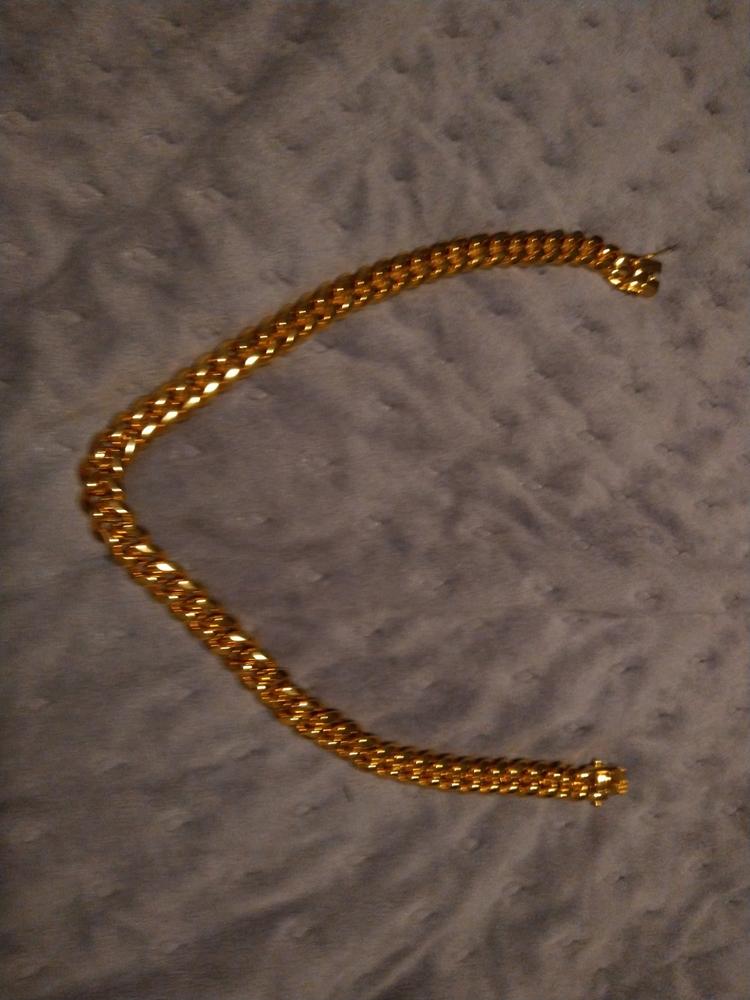 12mm 18K Gold-Plated Classic Miami Cuban Link Bracelet - Customer Photo From Charles K.