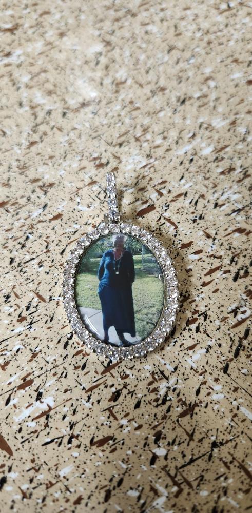 3D Oval Custom Picture Pendant - Customer Photo From Justin H.