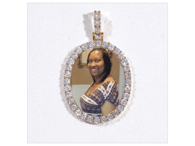 3D Oval Custom Picture Pendant - Customer Photo From Charleston N.