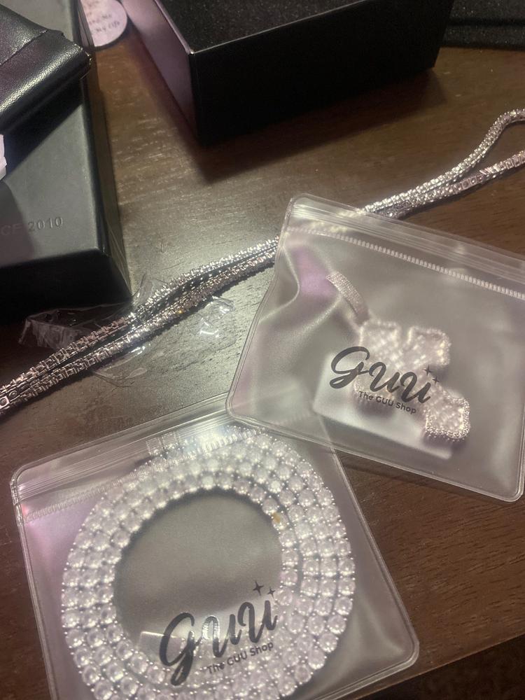 Iced Baguette Gothic Cross Necklace - Customer Photo From Davon B.