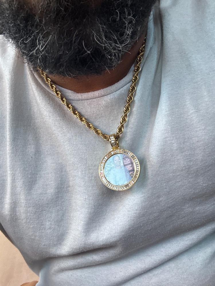 CUSTOM PICTURE PENDANT STYLE-2 - Customer Photo From Mike C.