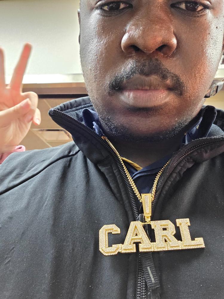 Custom Letters Two Layer Glow In The Dark Necklace - Customer Photo From Carl D.