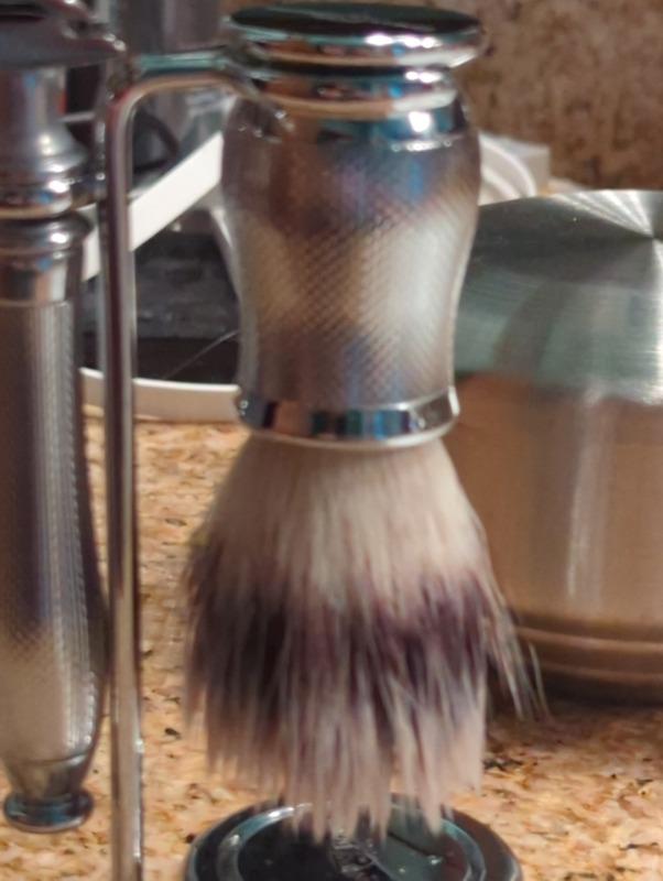 Edwin Jagger Chatsworth Barley Synthetic Silvertip Shaving Brush - Customer Photo From Anonymous