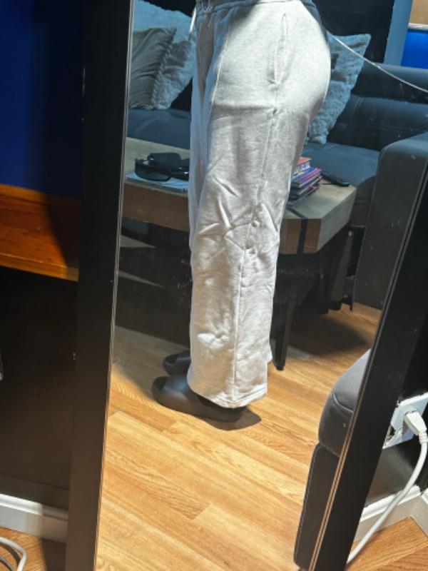 Structured Wide Leg Sweatpants  - White - Customer Photo From Nacirina Brito