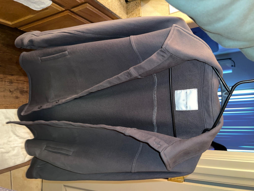 Oversized Cotton Jacket - Midnight Gray - Customer Photo From Gabby Perez