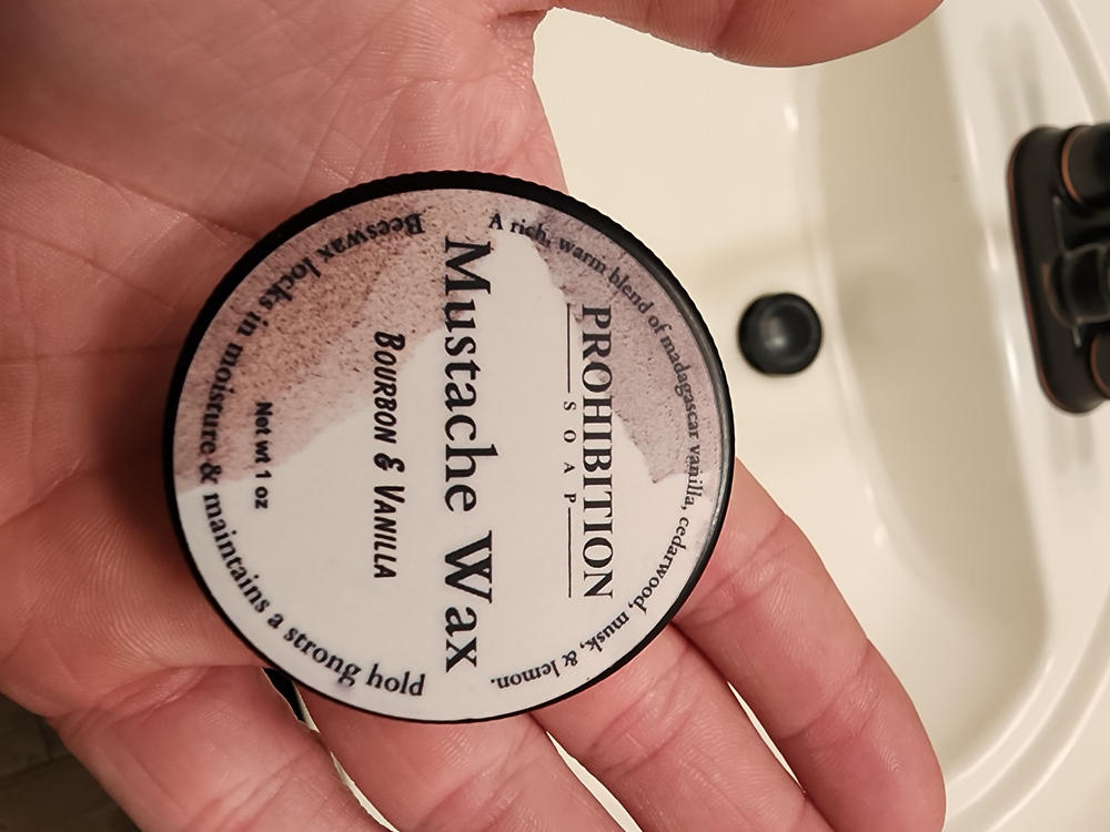 Bourbon & Vanilla Mustache Wax - Customer Photo From Dalton Gordon