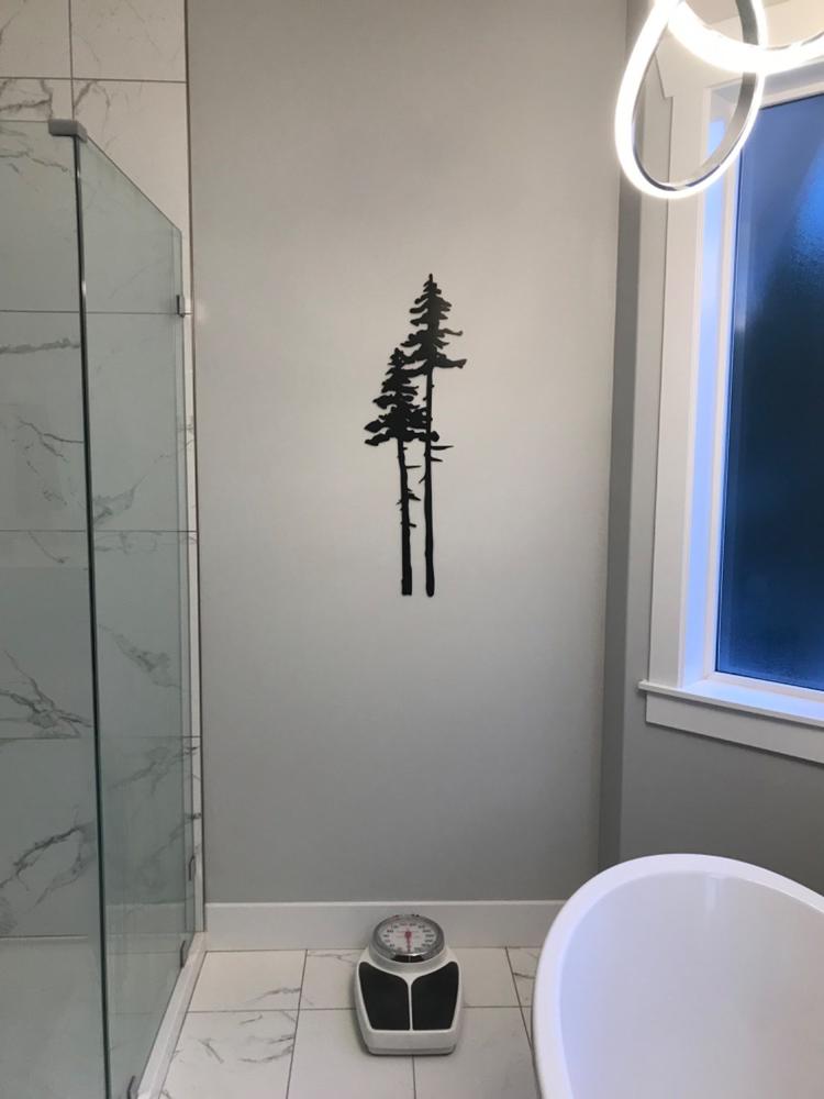 Two Tall Metal Evergreen Trees - Customer Photo From Keith Stratton