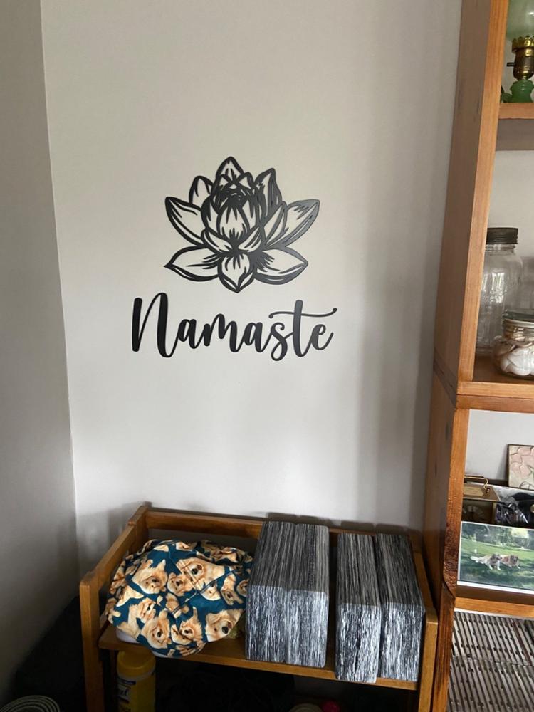 Namaste & Lotus Flower - Customer Photo From Trish Slater