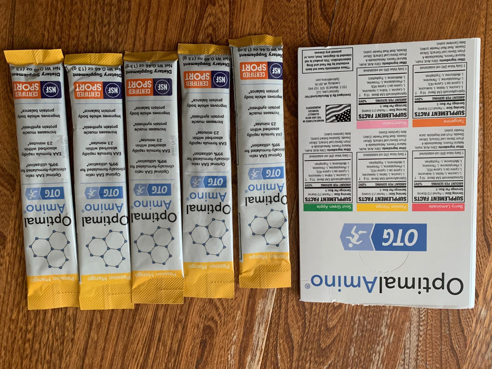 OptimalAmino® OTG Stick Packs - 6 Servings - Customer Photo From Anonymous