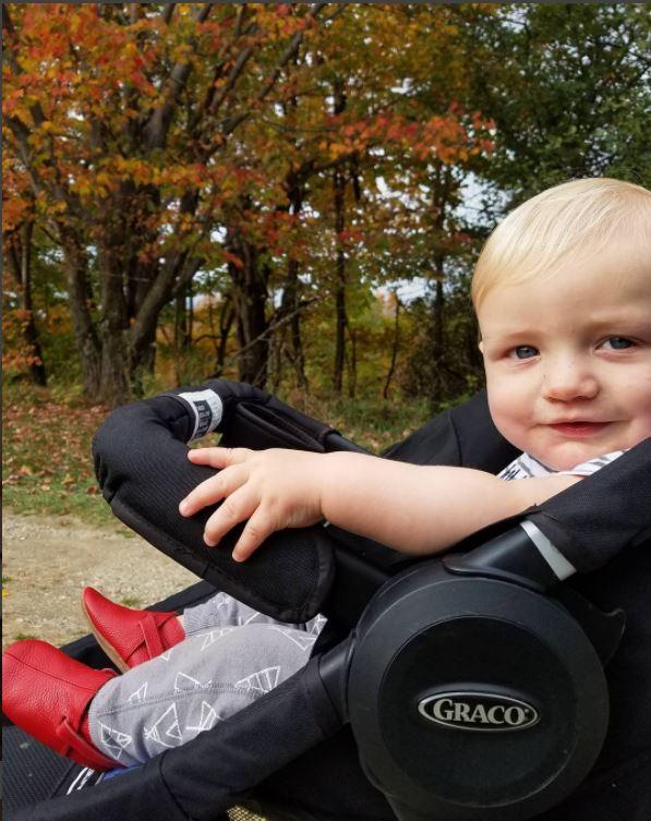 Red Leather Baby Shoe - Customer Photo From Carin M.