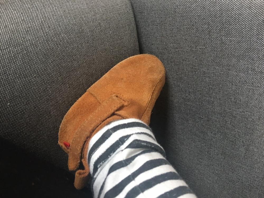 Tan Suede Baby Shoe - Customer Photo From Lindsay K.