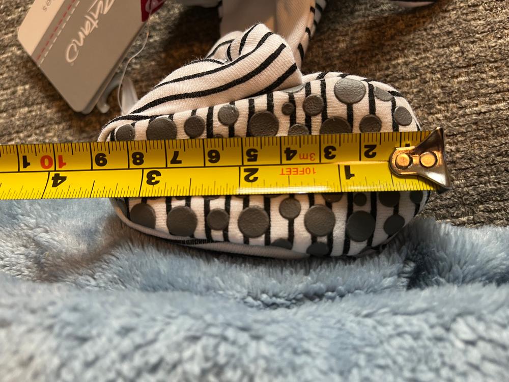 Pencil Stripe Organic Cotton Gripper Baby Bootie - Customer Photo From Zutano Customer