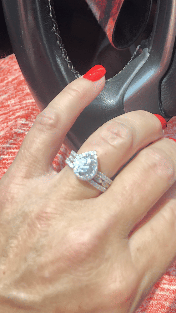 Art Deco Half Eternity Band Set - Customer Photo From Anne 