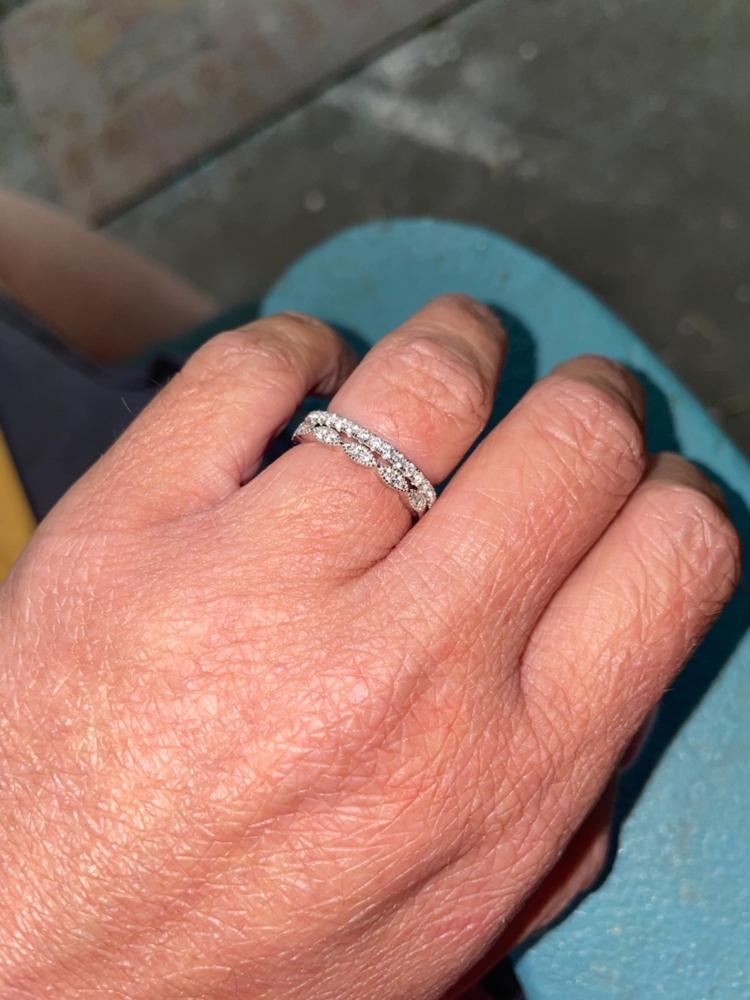 Art Deco Half Eternity Band Set - Customer Photo From Cynthia Peters