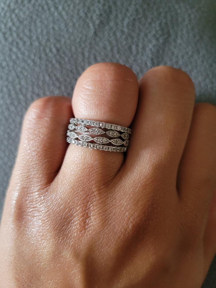 Art Deco Half Eternity Band Set - Customer Photo From Alicia halls
