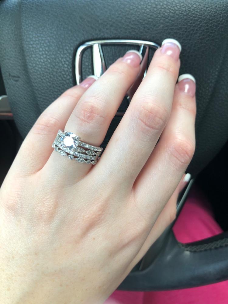 Art Deco Half Eternity Band Set - Customer Photo From Tracy Lewis