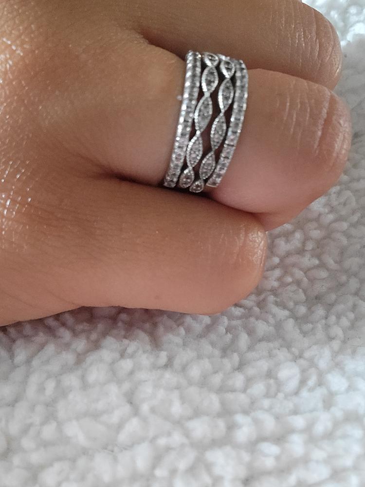 Art Deco Half Eternity Band Set - Customer Photo From Alicia halls