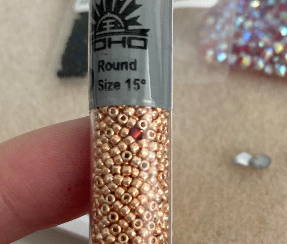 Toho ROUND 11/0 Seed Beads PERMAFINISH GALVANIZED ROSE GOLD (2.5" tube) - Customer Photo From Martha Britt