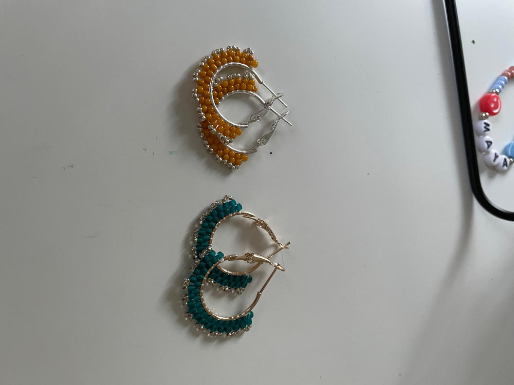 Toho ROUND 11/0 Seed Beads OPAQUE LUSTERED PUMPKIN (2.5" tube) - Customer Photo From Sonja Pecina