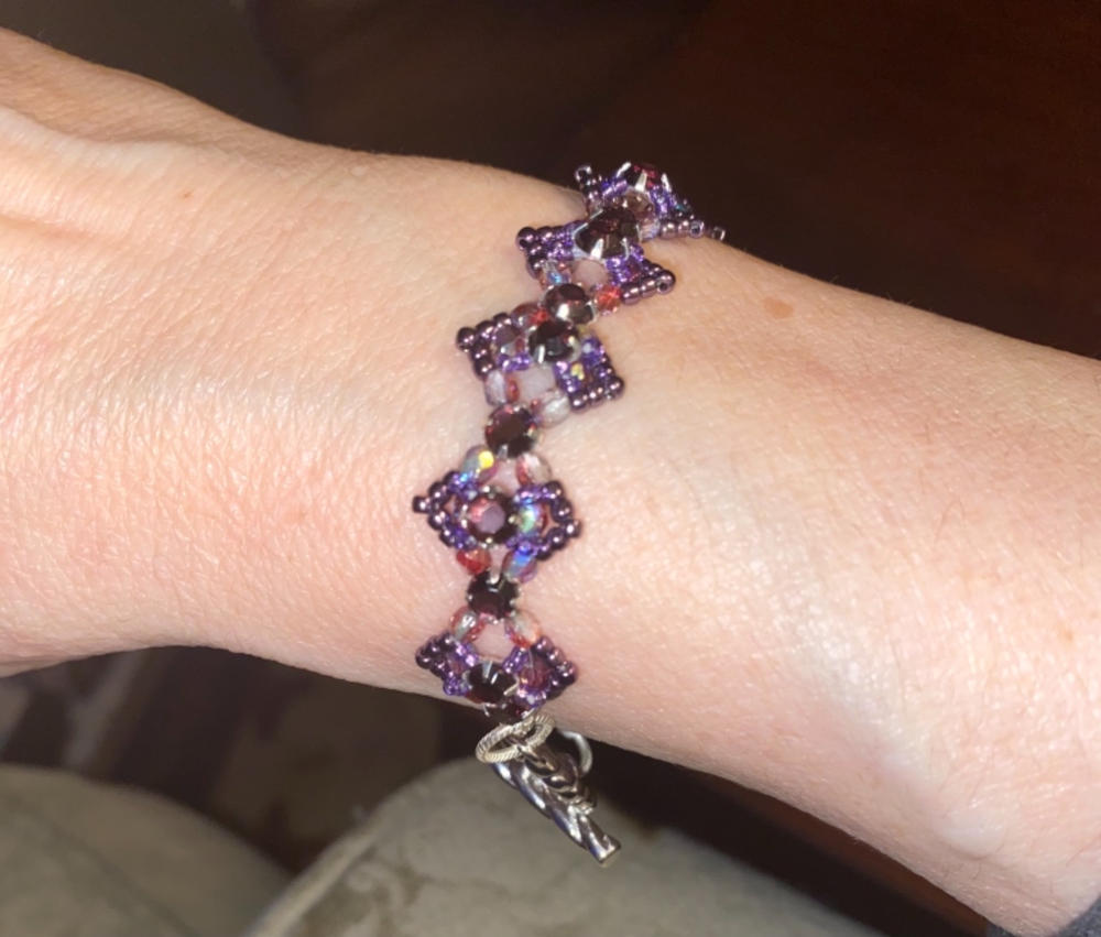 SIZE-11 #607 HIGHER METALLIC VIOLET Toho Round Seed Beads 2.5 Inch Tube - Customer Photo From Marge Meall