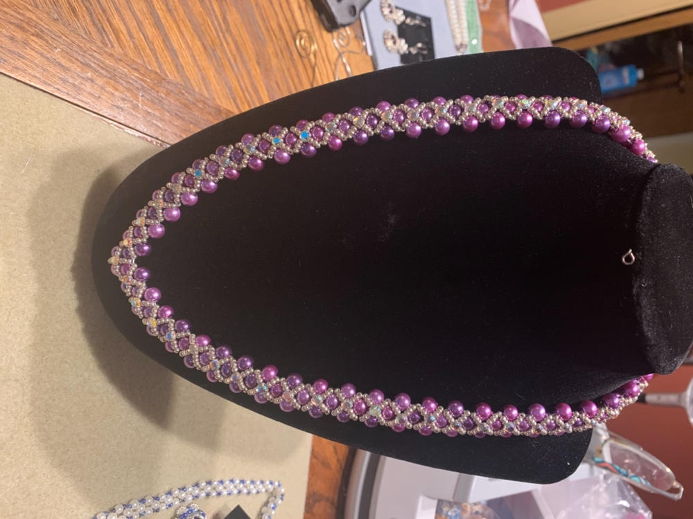 16ss Rose Montees Preciosa Crystal CRYSTAL AB plated SILVER (Pack of 24) - Customer Photo From Lauren Smith