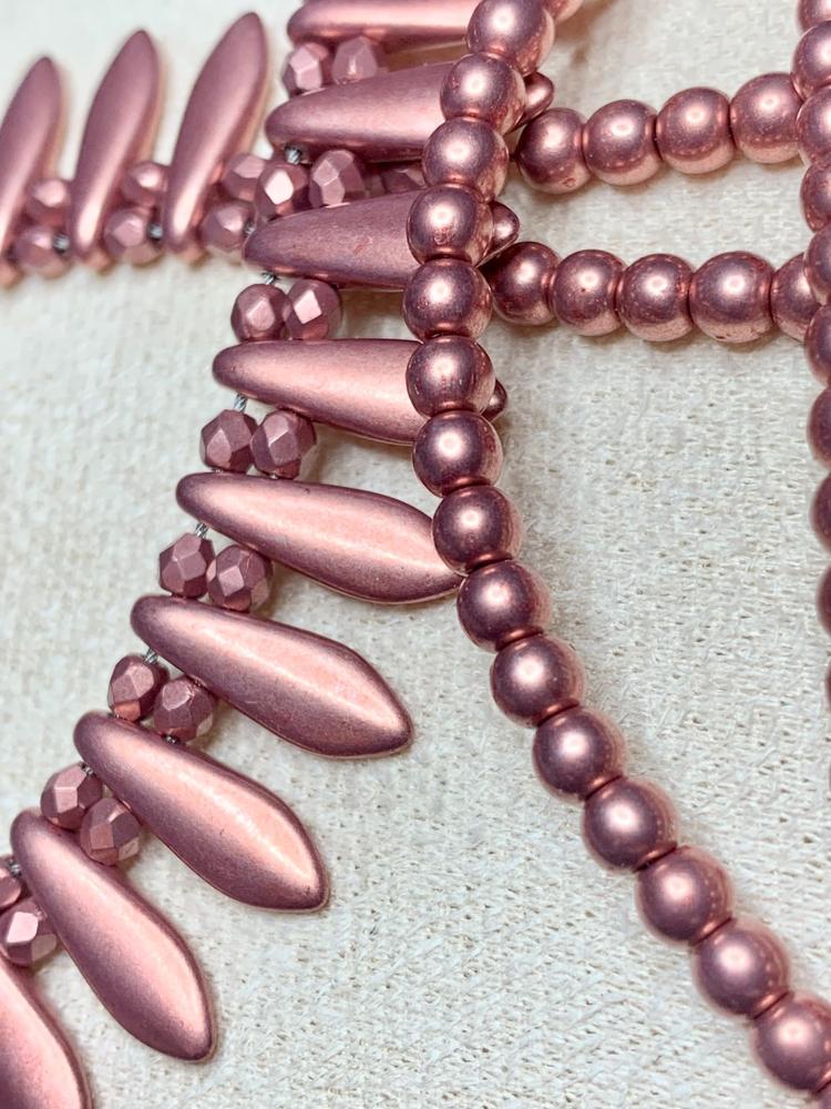 Firepolish 2mm Czech Glass Beads SATURATED METALLIC BLOOMING DAHLIA (Strand of 50) - Customer Photo From Julia McCormick