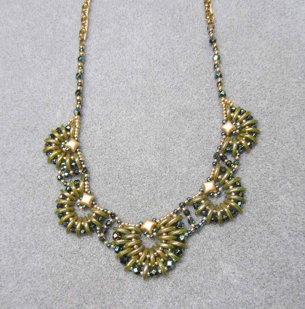 2-Hole WIBEDUO Czech Glass Beads 8x8mm AZTEC GOLD (Pack of 50) - Customer Photo From SaraZ