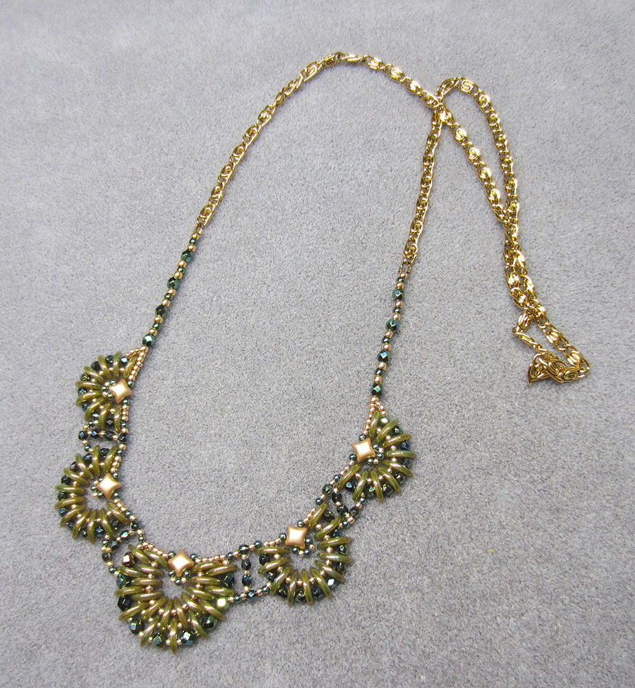 2-Hole WIBEDUO Czech Glass Beads 8x8mm AZTEC GOLD (Pack of 50) - Customer Photo From SaraZ