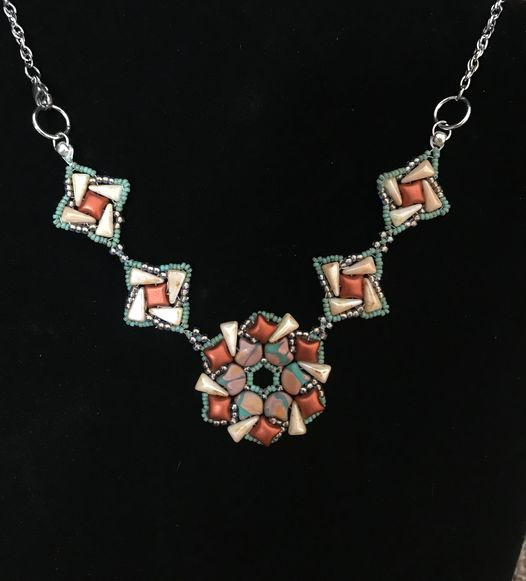 2-Hole WIBEDUO Czech Glass Beads 8x8mm COPPER (Pack of 50) - Customer Photo From Christy Parrott