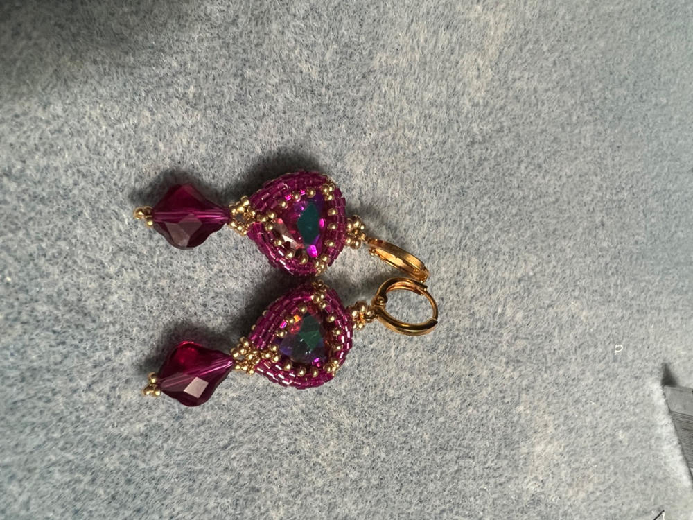Krakovski Crystal Trillion Cut Stone 12mm VITRAIL MEDIUM - Customer Photo From Ella Graff