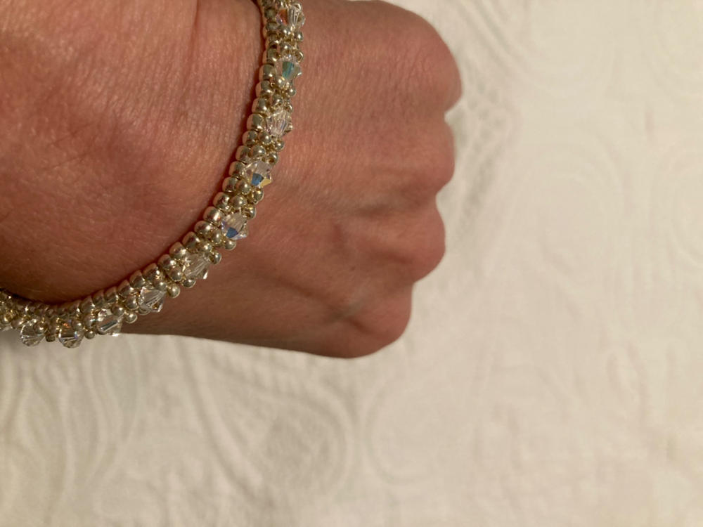 Preciosa Crystal Bicone Beads 4mm CRYSTAL AB (Strand of 31) - Customer Photo From Andrea Wearden