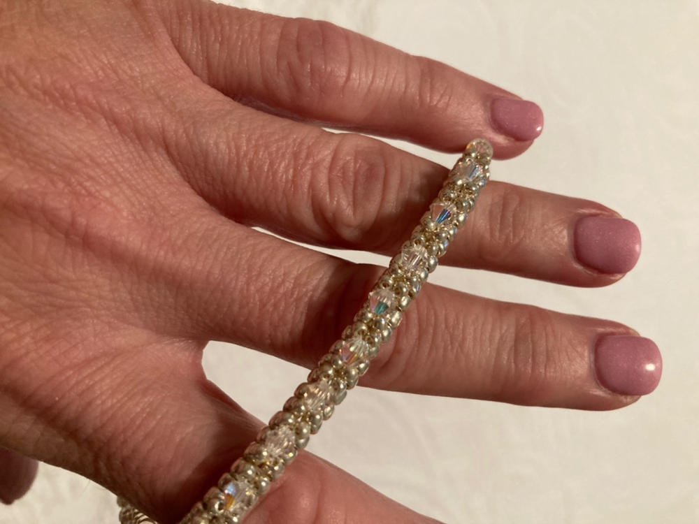 Preciosa Crystal Bicone Beads 4mm CRYSTAL AB (Strand of 31) - Customer Photo From Andrea Wearden
