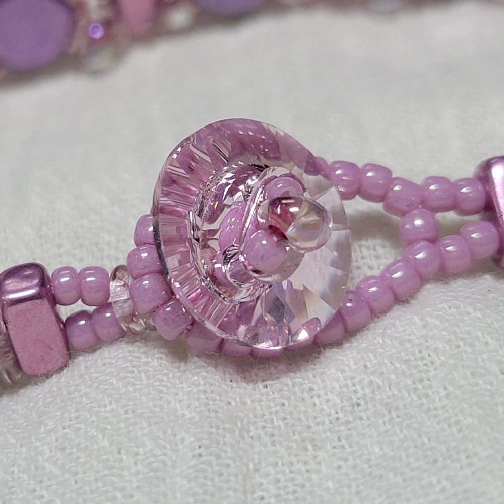 Toho ROUND 11/0 Seed Beads OPAQUE LUSTERED PALE MAUVE (2.5" tube) - Customer Photo From KalliJ