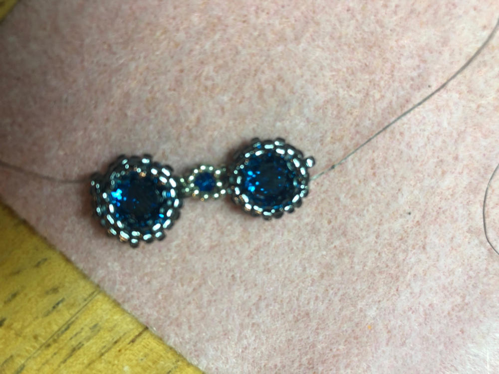 Krakovski Crystal Chaton 8mm MONTANA - Customer Photo From Lisa Currey