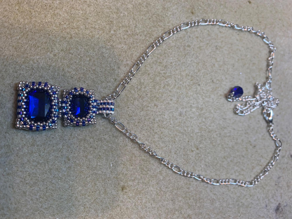 Krakovski Crystal Octagon Stone 10x14mm CAPRI BLUE - Customer Photo From Lauren Smith