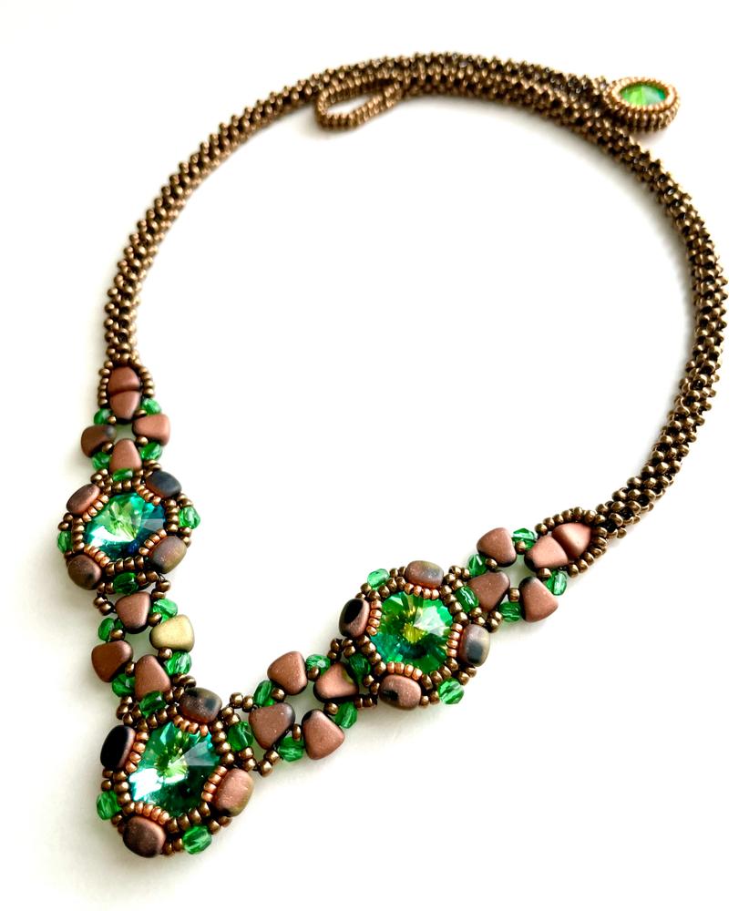 2-Hole NIB-BIT 6x5mm Czech Glass Beads MATTE CALIFORNIA GOLDEN RUSH (2.5" tube) - Customer Photo From Alessandra