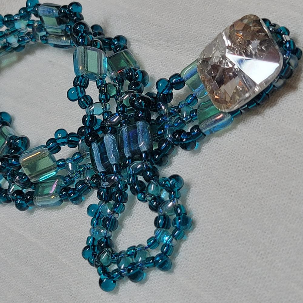 2-Hole TILE Beads 6mm CzechMates TWILIGHT AQUAMARINE (Strand of 50) - Customer Photo From KalliJ